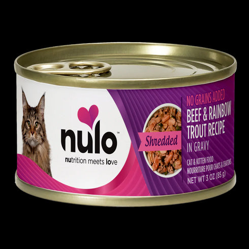 Nulo FreeStyle Shredded Wet Cat Food - Beef & Rainbow Trout - 3oz Can